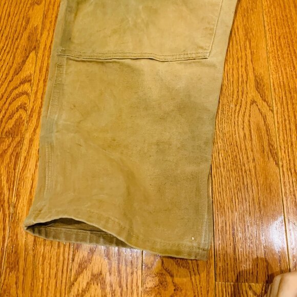 Vintage 60s 70s Carhartt Double Knee Work Pants 44 x 30 Talon Zipper Duck Canvas - Picture 13 of 16